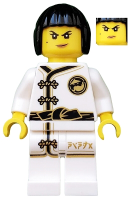 LEGO Nya - White Wu-Cru Training Gi, Black Bob Cut Hair minifigure njo0430