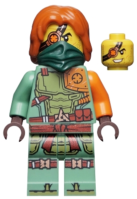 LEGO Ronin - Legacy, Dark Green Bandana minifigure njo0657