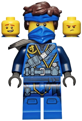 LEGO Jay - The Island, Mask and Hair with Bandana, Shoulder Pad minifigure njo0679