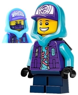 LEGO Lil' Nelson - Medium Azure Hood minifigure njo0780