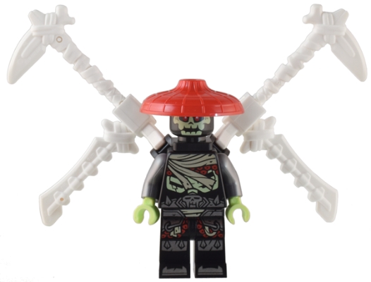 LEGO Bone Guard - Neck Bracket, Bone Swords and Sickles minifigure njo0801