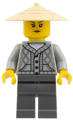 LEGO Mystake - Light Bluish Gray Sweater, Conical Hat minifigure