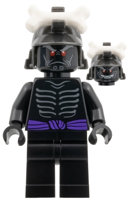 LEGO Lord Garmadon - Legacy, Pearl Dark Gray Helmet, No Leg Print minifigure