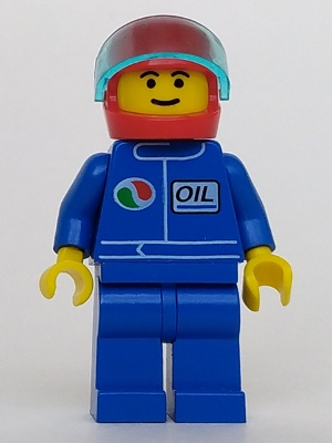 LEGO Octan - Blue Oil, Blue Legs, Red Helmet, Trans-Light Blue Visor minifigure
