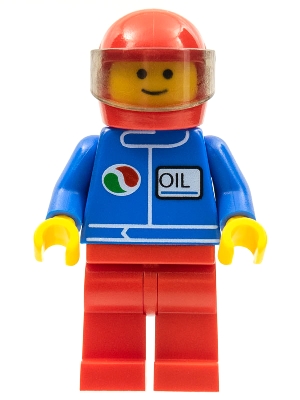 LEGO Octan - Blue Oil, Red Legs, Red Helmet, Trans-Black Visor minifigure