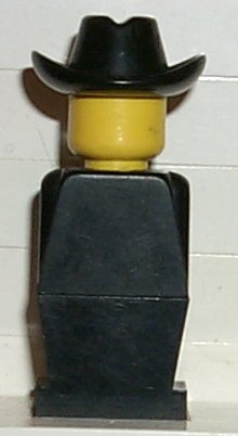 LEGO Legoland - Black Torso, Black Legs, Black Cowboy Hat minifigure