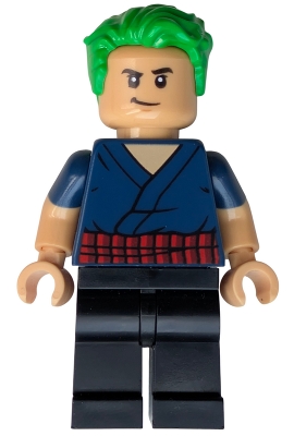 LEGO Roronoa Zoro - Dark Blue Shirt, Hair minifigure
