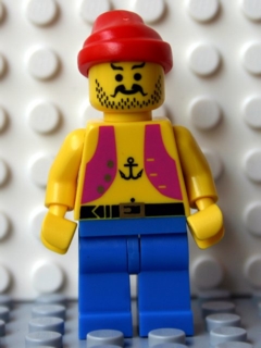 LEGO Pirate Anchor Light Purple Vest, Blue Legs, Red Bandana (Reissue) minifigure