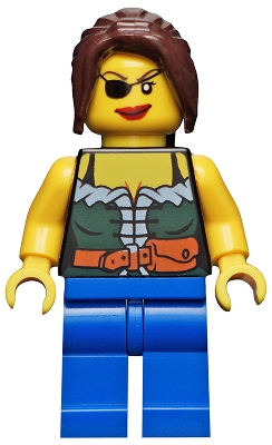 LEGO Pirate Female, Blue Legs minifigure