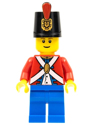 LEGO Imperial Soldier II - Shako Hat Printed, Blue Legs, Male, Reddish Brown Eyebrows minifigure