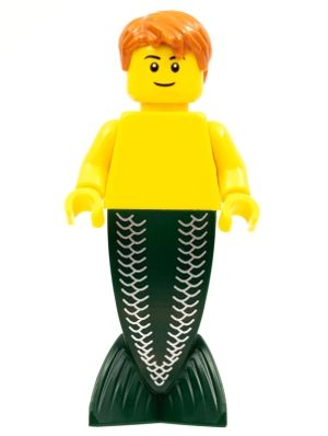LEGO Merman - Dark Orange Hair, Black Eyebrows minifigure
