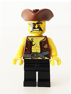 LEGO Pirate 4 - Vest and Anchor, Eye Patch minifigure
