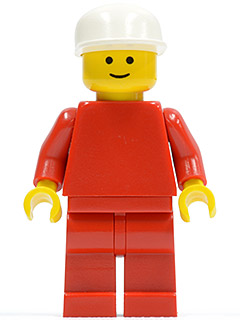 LEGO Plain Red Torso with Red Arms, Red Legs, White Cap minifigure