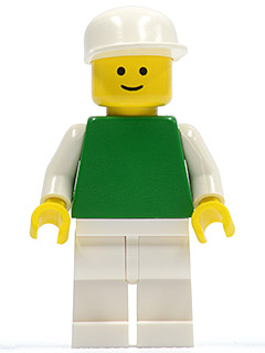 LEGO Plain Green Torso with White Arms, White Legs, White Cap minifigure