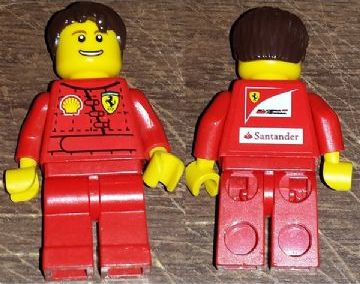 LEGO F1 Ferrari Pit Crew Mechanic - with Torso Stickers minifigure