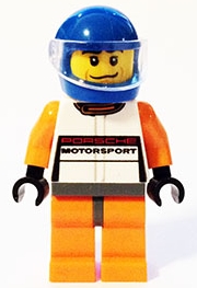 LEGO Porsche 911 GT Driver - Blue Helmet minifigure