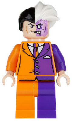 LEGO Two-Face, Orange and Purple Suit minifigure