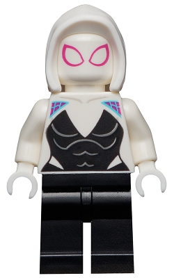 LEGO Ghost-Spider / Spider-Gwen (Gwen Stacy) - Black Legs, White Basic Smooth Hood, White Hands minifigure