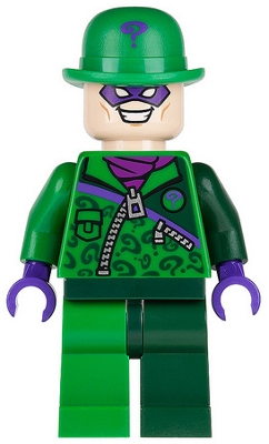 LEGO The Riddler - Green and Dark Green Zipper Outfit minifigure