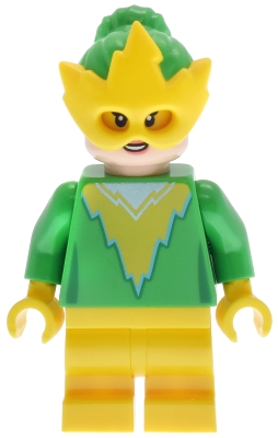 LEGO Electro - Bright Green Torso and Hair, Yellow Mask and Medium Legs minifigure