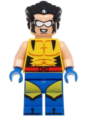 LEGO Wolverine - Hair, Blue Hands minifigure
