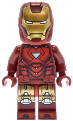 LEGO Iron Man - Mark 6 Armor, Large Helmet Visor, Light Nougat Head minifigure