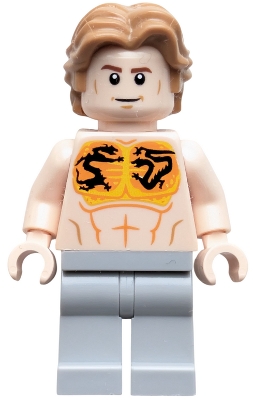 LEGO Aldrich Killian - Bare Chest with Dragon Tattoos minifigure