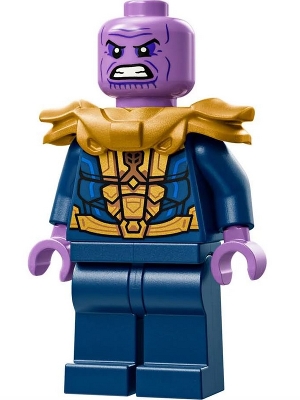 LEGO Thanos - Minifigure, Dark Blue and Gold Outfit, Shoulder Armor minifigure