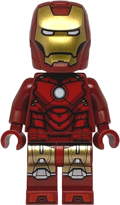 LEGO Iron Man - Mark 4 Armor, Large Helmet Visor, Light Nougat Head minifigure
