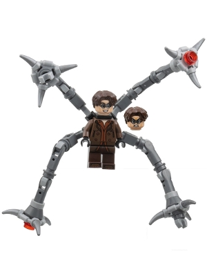 LEGO Dr. Octopus (Otto Octavius) / Doc Ock - Reddish Brown Outfit, Mechanical Arms minifigure