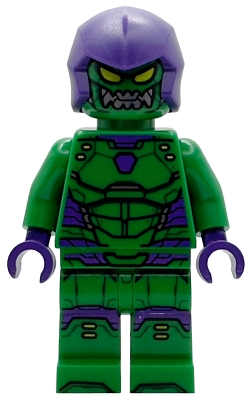 LEGO Green Goblin - Green Outfit, Dark Purple Hood minifigure