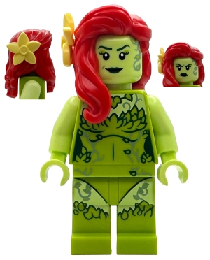 LEGO Poison Ivy - Lime Outfit, Yellowish Green Arms, Flower minifigure