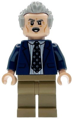 LEGO J. Jonah Jameson - Dark Blue Suit, Light Bluish Gray Hair minifigure