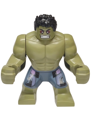 LEGO Hulk - Giant, Sand Blue Pants with Lavender Panels, Raging with Clenched Teeth minifigure