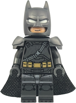 LEGO Batman - Pearl Dark Gray Armor, Cowl with White Eyes, Spongy Cape minifigure sh1122