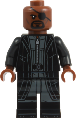 LEGO Nick Fury - Leather Trench Coat, Black Legs minifigure sh1133