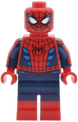 LEGO Spider-Man - Suit with Dark Azure Highlights, Printed Dark Blue Arms, Red Boots minifigure sh1134