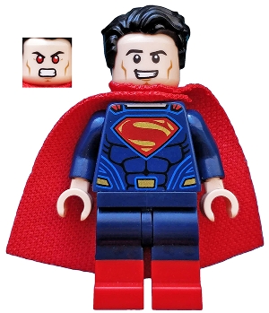 LEGO Superman - Dark Blue Suit, Tousled Hair, Red Boots minifigure