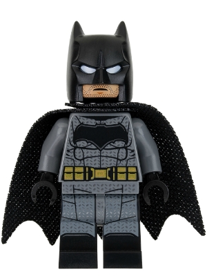 LEGO Batman - Dark Bluish Gray Suit, Gold Belt, Black Hands, Large Bat ...