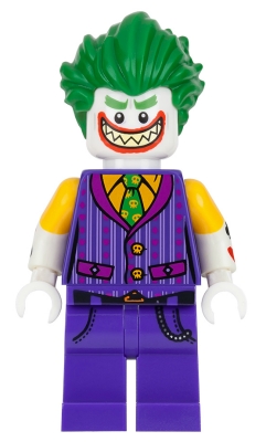 LEGO The Joker - Striped Vest, Shirtsleeves, Smile with Pointed Teeth Grin minifigure
