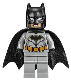 LEGO Batman, Medium Nougat Face, Light Bluish Gray Suit minifigure