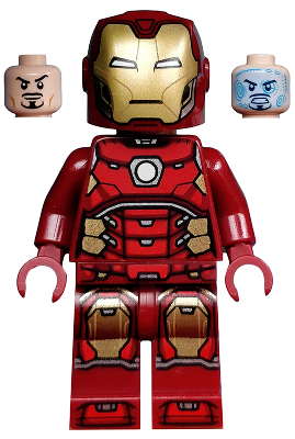 LEGO Iron Man with Silver Hexagon on Chest minifigure