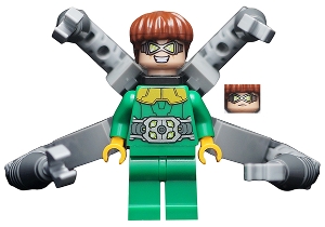 LEGO Dr. Octopus (Otto Octavius) / Doc Ock - Green Outfit with Arms without Stickers minifigure