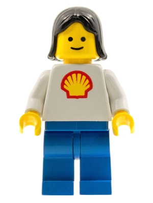 LEGO Shell - Classic - Blue Legs, Black Female Hair minifigure