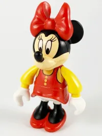 LEGO Minnie Mouse Figure with Red Dress, Yellow Sleeves, and Red Shoes minifigure
