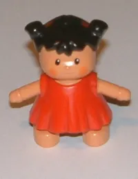 LEGO Duplo Figure Doll, Sarah's Baby, Red Dress minifigure