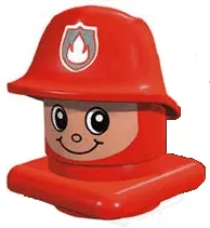 LEGO Primo Figure Head Fireman with Helmet minifigure