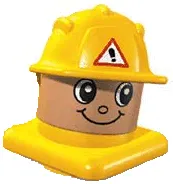 LEGO Primo Figure Head Construction Worker with Helmet minifigure