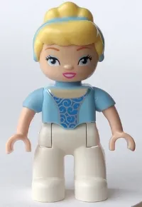 LEGO Duplo Figure Lego Ville, Disney Princess, Cinderella, Bright Light Blue Headband minifigure