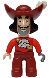 LEGO Duplo Figure Lego Ville, Never Land Pirates, Captain Hook minifigure